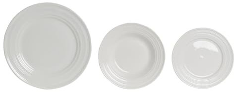 VAJILLA SET 18 PORCELANA 27X27X2 BLANCO