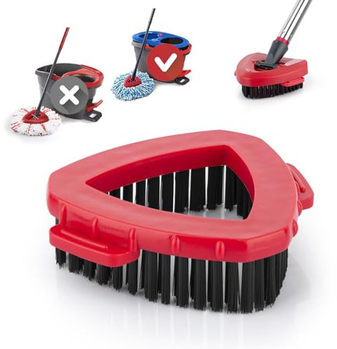 Scrub brush for O Cedar, Spin Mop scrub brush head compatible with O-Cedar RinseClean 2 Tank System, Scrubber mop head for Bathroom Kitchen Wall Tile (No Include Mop Handle and Base)