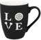 Spruchreif | Soft-Touch Tasse Love mit Darts-Motiv – Beidseitig gravierte Tasse mit Herz & Pfeil | Geschenk für Dartspieler, Fans & Turnierfreunde | 350 ml