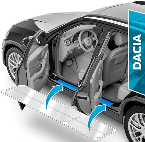 uProtect Auto Einstiegsleisten Schutz für Dacia Sandero 3 (III) DJF I 2021-2025 - Schutzfolie Autotür Zubehör Zierleisten Lackschutzfolie Transparent