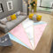 RUGMRZ Bad Matte Zimmer deko Rosa blau geometrisches Design lässig Sofa Teppich verformt Sich Nicht Teppich Auslegware 180X250CM