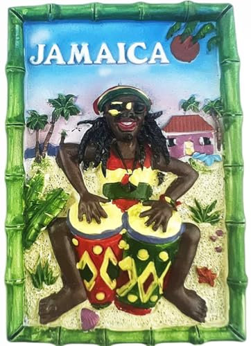 3D-Kühlschrankmagnet Jamaika, Touristen-Souvenir, Kühlschrankdekoration, handbemalt, Handwerk
