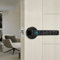 Smart Lock, serratura per porta a impronte digitali, con maniglia, senza chiave, con impronta digitale, password, NFC, per casa, hotel, camera da letto, sicurezza (nero)