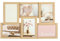 Wackadoo Bilderrahmen Collage Eiche 10x15 cm 6 Fotos Hergestellt in der EU FSC Holz aus MDF Fotorahmen Galerierahmen mit Glasscheibe familie mehrere bilder picture frame