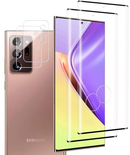 Carantee für Panzerglas für Samsung Galaxy Note 20 Ultra Schutzfolie mit Kameraschutz, 9H Härte, Gehärtetes Glas für Samsung Note20 Ultra Schutzglas, Blasenfrei Note 20 Ultra Displayschutz,2+2er Pack