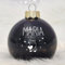 Personalisierte Weihnachtskugel aus Echtglas, 8 cm mit Deinem Namen & Wunschmotiv (08_Schwarz, Wichtel)