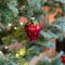 Food or Drink Glass Christmas Bauble (Strawberry 8x5.5x5.5cm)