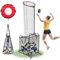 VEVOR Volleyball Trainingsnetz, Winkel- und höhenverstellbarer Volleyballtrainer, tragbares Übungsnetz mit Wagen & Rädern & Tragetasche, professionelles Aufschlag & Schmettertraining