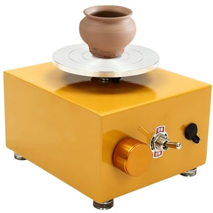 Mini Pottery Wheel,2000Rpm Mini Electric Pottery Wheel Machine Pottery Forming Ceramics Clay with 8 Clay Tools & 2 Tray,Clay Shaping Tools Suitable for Pottery DIY Shops,School
