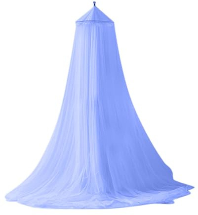 Betthimmel Kinderzimmer, Baldachin Kinderzimmer, Betthimmel Babybett, Hängende Rund Princess Insektennetz Moskitonetz, Bett Vorhänge Deko für Mädchen, Jungen, Kinderzimmer und Spielzimmer (Blau)