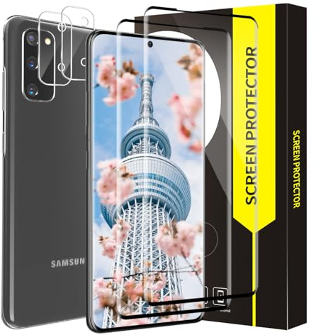 Bodyguard 2+2 Pack Verre Trempé pour Samsung Galaxy S20 5G, Dureté 9h Rayures Protection Écran+Caméra Verre, Haute Sensibilité, Couverture 3D, Sans Bulles, Ultra HD Samsung S20 Vitre Protection