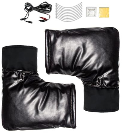 Wuquei Manchons de Guidon pour Moto,Mitaines 12V Imperméables au Vent | Manchons De Guidon De Motocyclette Étanches,pour Scooter, Cyclisme, Vélo, Déplacement, Motoneige, Temps Froid