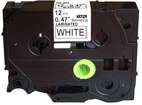 Neouza Ersatz-Kassette kompatibel mit Brother P-Touch Tze Tz Etikettiergerät, 12 mm TZe-231 Black on White