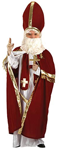 Spassprofi Edles Kostüm Bischof Größe XL mit Perücke Bart und Kreuz Bischofskostüm Nikolaus