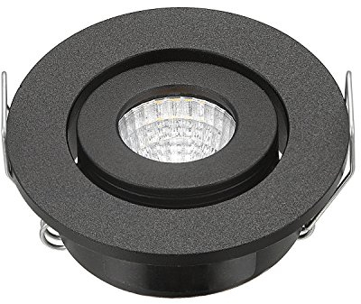 nicht dimmbar 10Pack 3 W kleine COB LED Einbaustrahler 230V Kaltweiß 6000K runde Einbaustrahler mit LED-Treiber schwenkbare Mini-Downlights Ausschnitt Loch Größe 40-45mm für Home Cabinet