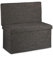 relaxdays Panca Pieghevole con Schienale, Sgabello, con Coperchio e Contenitore, in Lino, HxLxP: 73x76x38 cm Marrone