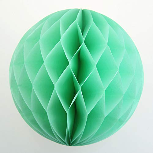 1 Wabenball 15cm ( mint - aqua 513 ) // Wabenkugel Honeycomb Hänge Deko Ballon Laternen Aufhänger Waben Bälle Papier Pompons Dekoration Geburtstag Party Hochzeit