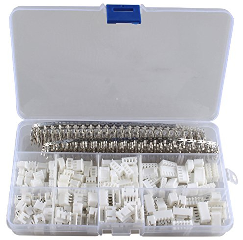 HALJIA 560pcs 2,54 mm Wire Gehäuse und in Frauen-Pin Head Connector Adapter Stecker Kit zudrücken PCB Pin Stiftleiste Set für Dupont