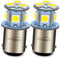 Lot de 2 ampoules LED BA15D 1142 1078 DC 24 V blanches super lumineuses 5050 8SMD pour feux de recul, clignotants, feux arrière