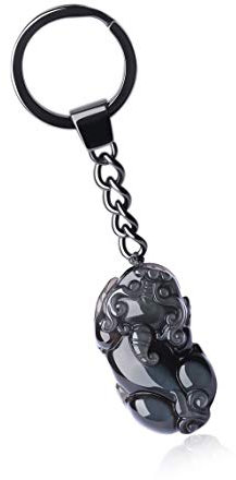COAI Geschenkideen Schlüsselanhänger aus Obsidian Pixiu Anhänger