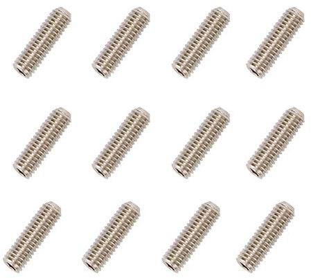 12 Pieces Electric Guitar Inner Hexagonal Screws Guitar String Bridge Saddle Height Adjustment Screws for Fender Strat Guitar Bass Parts - 3mm×12mm