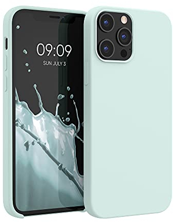kwmobile Case Compatible with Apple iPhone 12 Pro Max Case - TPU Silicone Phone Cover with Soft Finish - Cool Mint