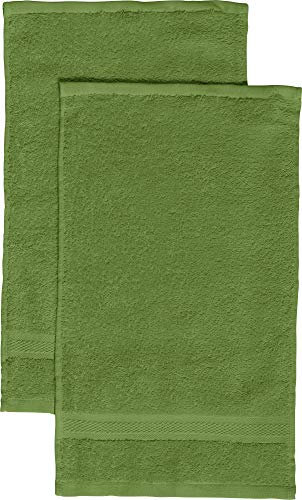 REDBEST Gästetuch 2er-Pack Chicago grün Größe 30x50 cm - saugstark, strapazierfähig, ideal für Reisen, Sport (weitere Farben)