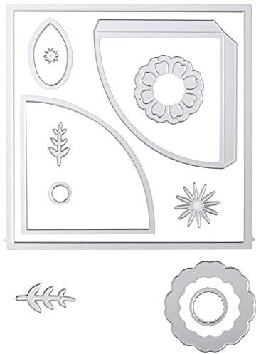 Sizzix 664883 Fustella Thinlits pagina tasca e fiori di Eileen Hull confezione da 12