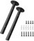 Equerre Etagere Murale Fixation Invisible, Support Etagere Murale Charge Lourde Flottante Tablette Murale Fixation Support Etagere En Fer avec Taquet Etagere, Antirouille 2Pièces Noir (Ronde-30cm)