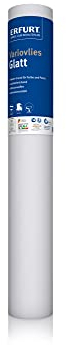 Erfurt Variovlies Glatt Renoviervlies 25 x 0,75 m = 18,75m² Malervlies Glattvlies Makulaturvlies 150g/m²