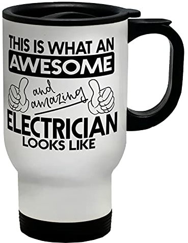 Shopagift - Electrician Gifts for Men Women - This is What an Awesome and Amazing Electrician Looks Like Travel Mug Cup