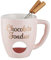 BUTLERS Schokoladenfondue Set für 2 Personen – CHOCOLATE FONDUE – Teelicht Schokofondue Tasse aus Porzellan mit Edelstahl-Gabeln | Kleines Fondueset für Schokolade Käse | Schoko Fondue Teelichthalter