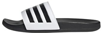 adidas Unisex Adilette Comfort Slides, Cloud White / Core Black / Core Black, 40.5 EU