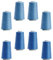 BIG-SAM 8 Konen Set Overlockgarn (2 Farben Set) je 2743,2 m Lauflänge NE 40/2 aus 100% Polyester (Azurblau & Hellblau)