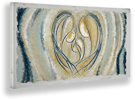 Giallobus - Quadro - 26 - Capezzale Moderno per la casa - Unione Sacra Famiglia - Tela Canvas Telaio Standard - 100x50 - Pronto da Appendere - Quadri Moderni per la casa