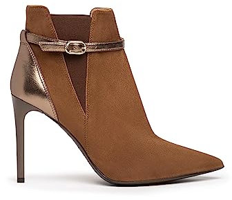 Nero Giardini I205571DE Tronchetti Donna in Camoscio E Vernice - Malto 36.5 EU