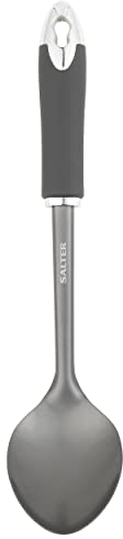 Salter BW11066EU7 Cosmos Cuchara Para Servir Alimentos, Ideal Para Servir Y Separar La Comida, Gancho Para Colgar Incluida, Fácil De Limpiar, Duradera, Hecho De Acero Inoxidable, Gris Mate