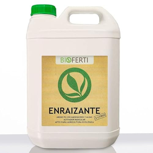 BIOFERTI ENRAIZANTE. ACTIVADOR RADICULAR ABONO CON AMINOÁCIDOS Y ALGAS. APTO PARA AGRICULTURA ECOLÓGICA (5 Litros)