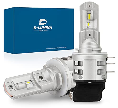 D-Lumina H15 Bombilla LED para faros delanteros Canbus sin errores 50 W + 10 W (luz diurna) 12000 lm, bombilla de conversión de luces de coche, 6500 K, 2 años de garantía, paquete de 2