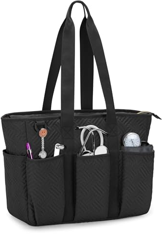 Fasrom Aufbewahrungstasche für Krankenschwester, Tragebare Medizinische Tasche Erste Hilfe Sets Tasche für Medizinstudent, Ärzte, Schwarz