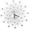 11,81-Zoll-3D-Kristall-Wanduhr, Funkelnde Bling-Diamanten, Silberfarbene Wanduhr, Modernes, Modisches, Rundes Design, Metall, Digitale Nadel, Wanddekoration für Küche, Wohnzimmer, Schlafzimmer