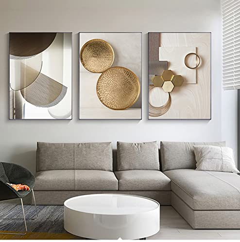 HEHGVCF 3er Abstrakt Poster Set Marmor,Wandbilder Gold Leinwandbilder Wandposter Moderne Bilder Wohnzimmer Schlafzimmer Deko Leinwandbild,Ohne Rahmen (C,40 x 60cm)