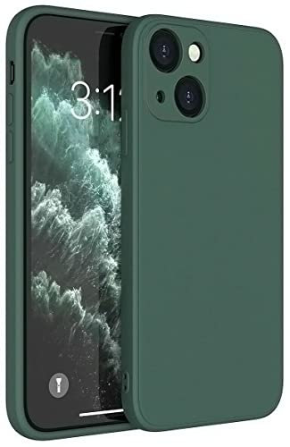 Mixroom - Cover Custodia Case per iPhone 14 Plus Protezione Copre Fotocamera in Silicone TPU Opaco con Bordi Piatti Colore Verde Foglia