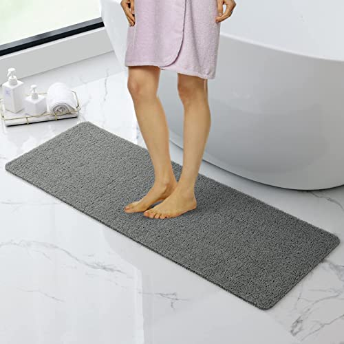 Idyfodol Luffa-Duschmatte, rutschfest, Anti-Schimmel, PVC, maschinenwaschbar, Badematten für Innendusche und Badewanne, 40 x 100 cm