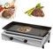 4000W Piastra Elettrica in Acciaio Inox Antipasto Professionale Piastra di Cottura Elettrica con Vassoio Antispruzzo 800x315 mm da 50-300℃, Piastra per Raccolta del Grasso per Casa L'esterno