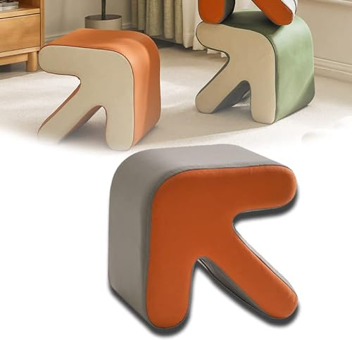 AVSMGP Runder Pouf Blau für den Innenbereich, Vielseitiger Hocker, Sitzhocker Couchtisch Beistelltisch, bis zu 100 kg Traglast,A