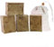 TUMELO Original Aleppo Seife 4 x 200g (800g) 80% Olivenöl 20% Lorbeeröl + Sisal Seifensäckchen, handgemachte Olivenölseife Naturseife