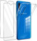 Vauki Funda para Samsung Galaxy A50 con 2 Protector de Pantalla,Carcasa Silicona Transparente Suave y Cristal Templado,Ultra Fina TPU Antigolpes Case Cover para Samsung A50 6.4