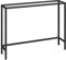 HOOBRO Black Console Table, Tempered Glass Sofa Table, Slim Hallway Table, 100 x 22 x 80 cm, Modern Display Glass Console Table, for Living Room, Sturdy, Metal Frame, Black EBK01XG01