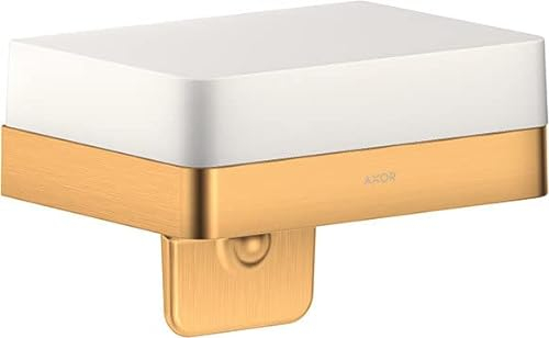 hansgrohe AXOR Universal Accessories Flüssigseifenspender mit Ablage, 42819250, Farbe: Brushed Gold Optic
